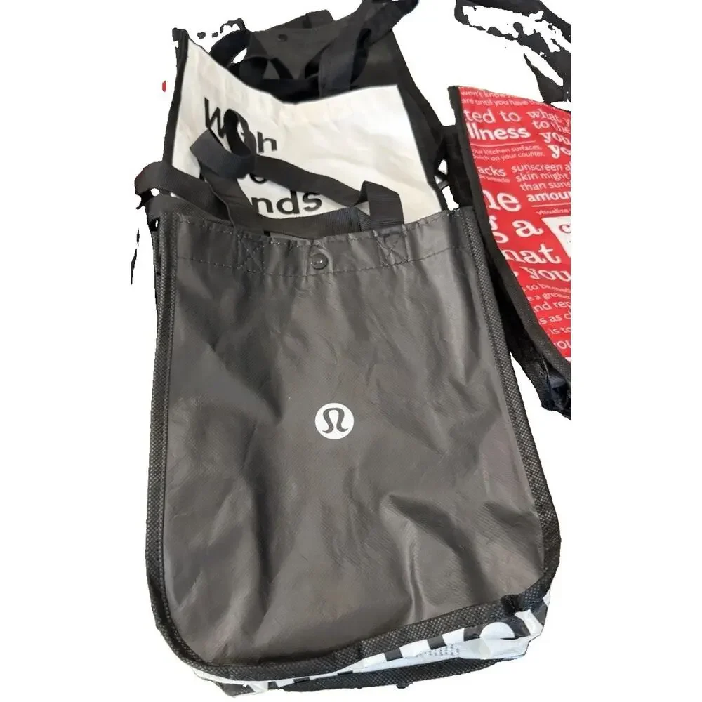 Lululemon Reusable Shopping Tote Bags Lot of 7 Lunch Bags Small Medium Used